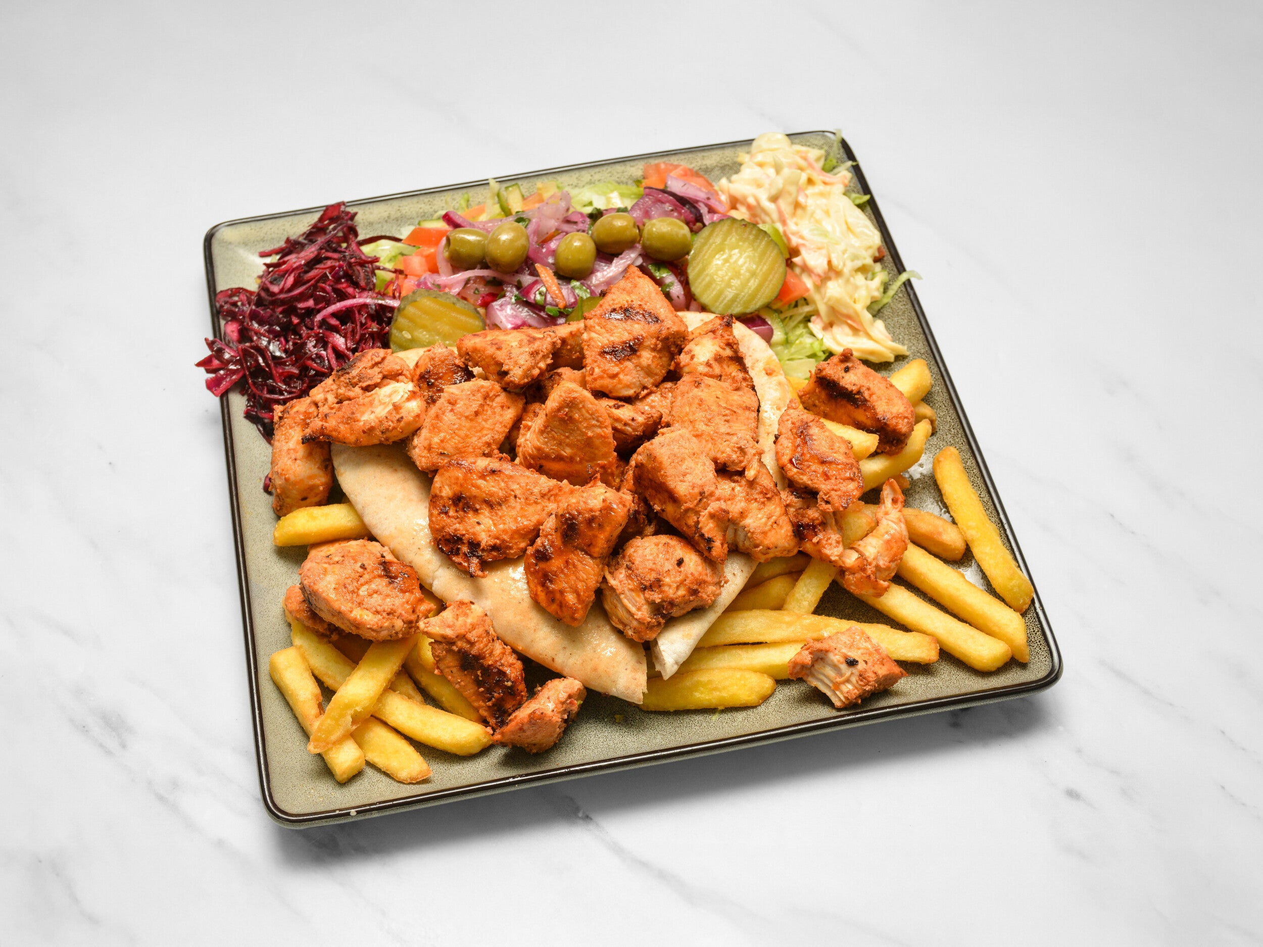 Grilled chicken Chips & Salad