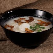 Lugaw With Boiled Egg
