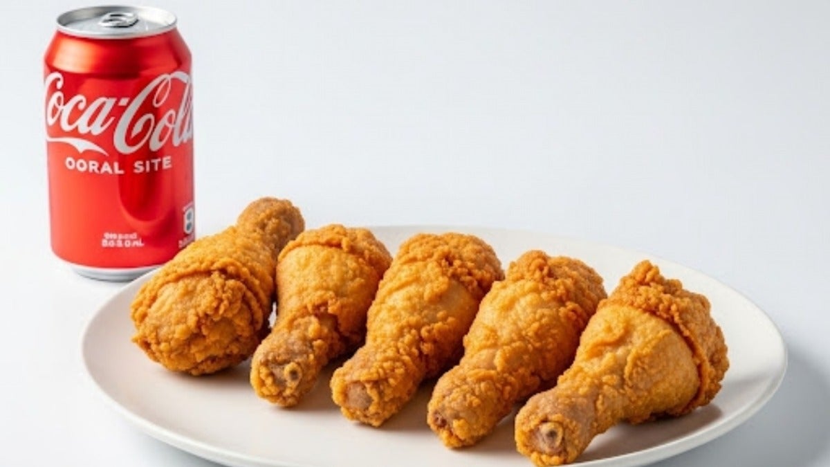5pcs Chicken and 1 Can of drink