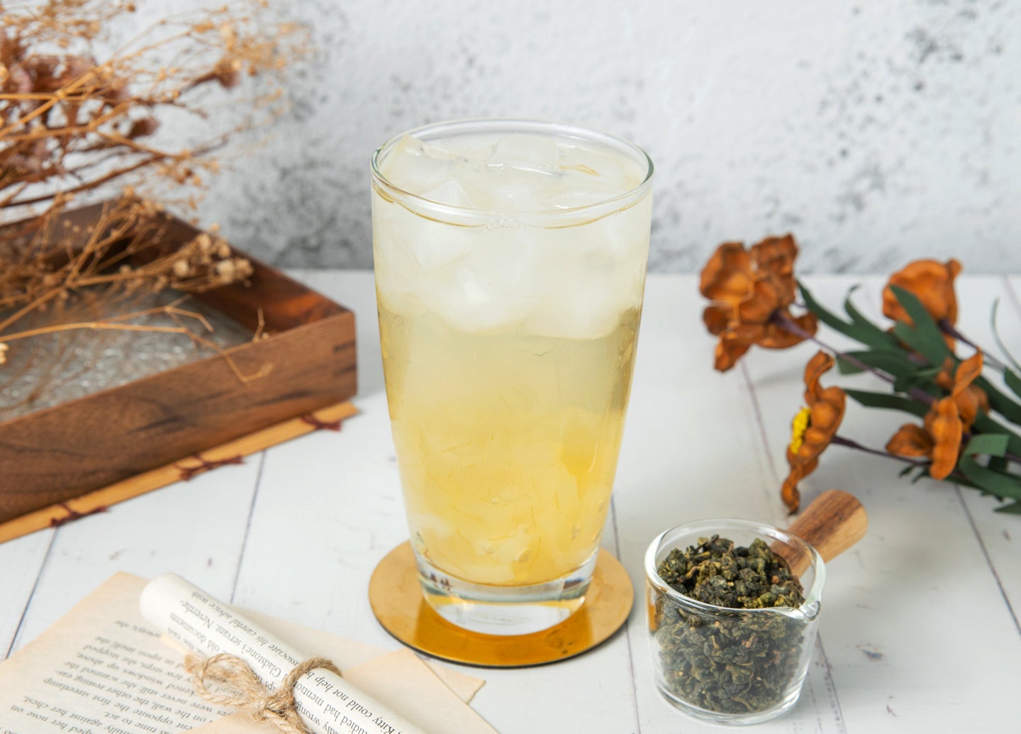 Honey Green Tea with Coconut Jelly (Large) 蜜香椰果綠茶