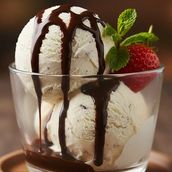 Ice Cream & Chocolate Sauce