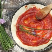 Cheese With Pizza Sauce Pie