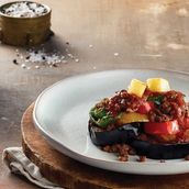 Potato and Eggplant Moussaka  Plate