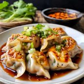 Steamed Wontons In Soya Garlic Sauce ( 8 Pieces)