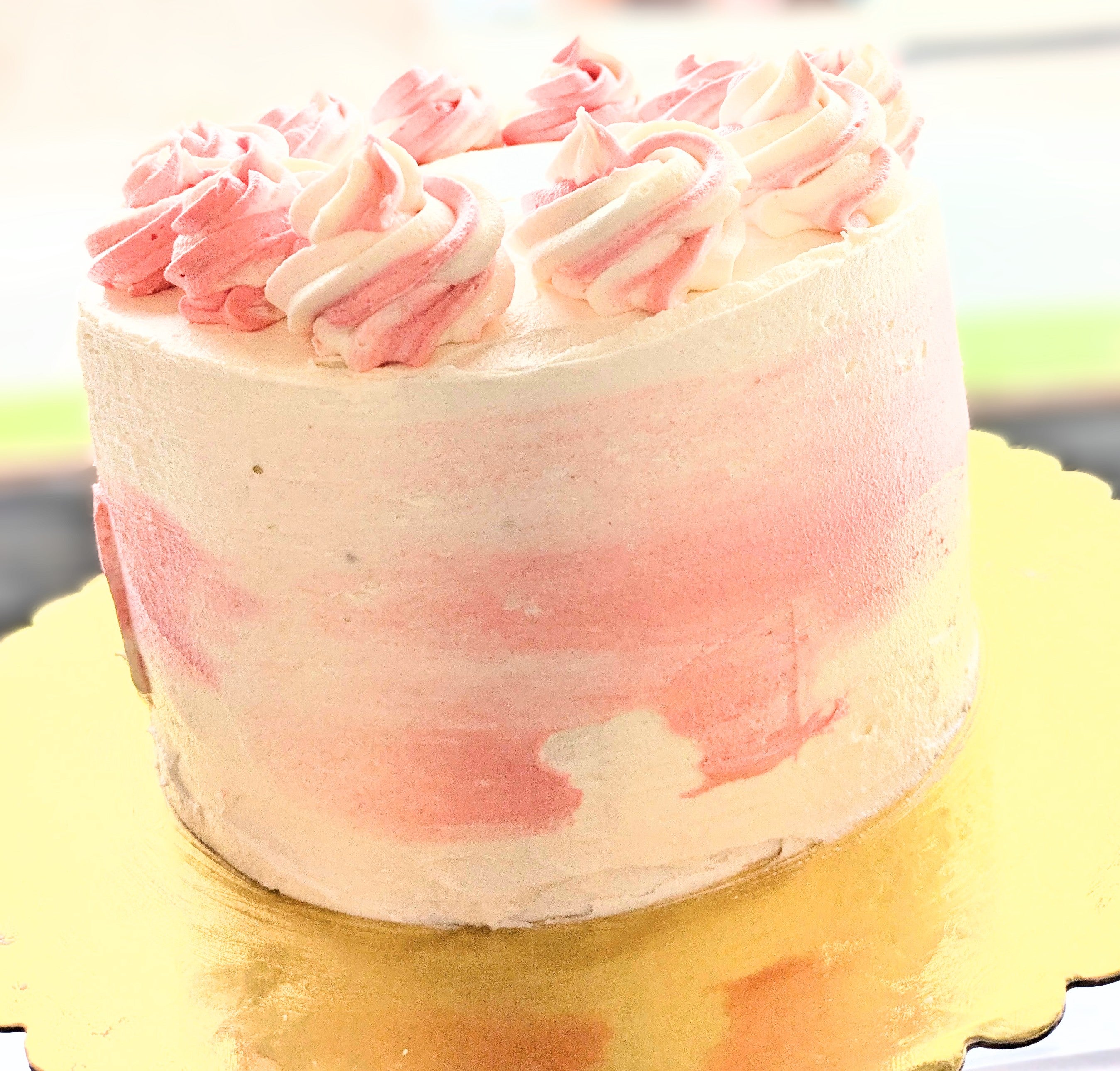 Raspberry Ripple Cake Slice