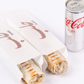 2 Chicken shawarma with soft drink 