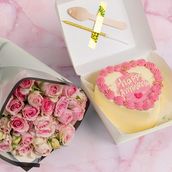 Happy Anniversary Cake With Flowers 1