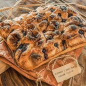 Blueberry And Burnt Honey Sourdough Focaccia