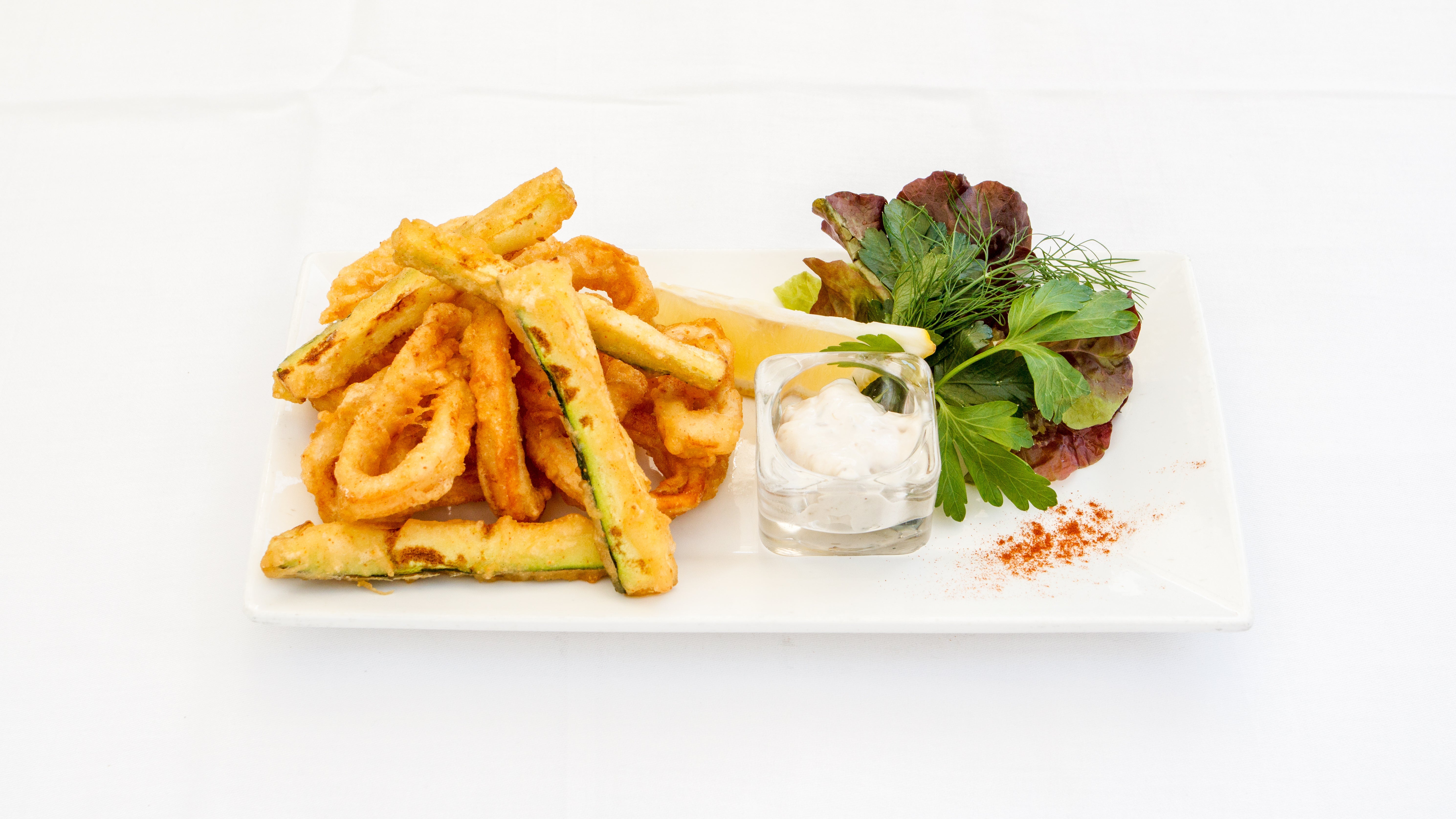 Calamari con Zucchine Fritte