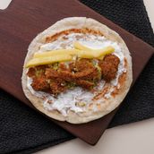 Chapati Falafel, Fries And Tahini