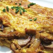 Mushroom And Onion Omelette