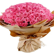 50 Beautiful Pink Rose Bouquet Ssp-05 