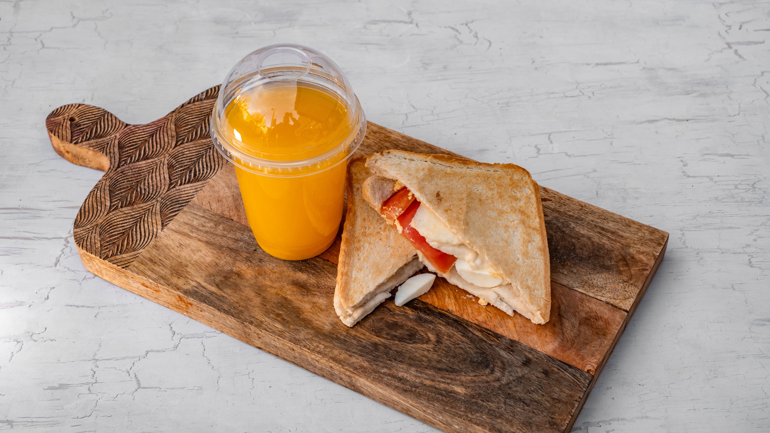 100% Fresh Orange Juice with Any Sandwich