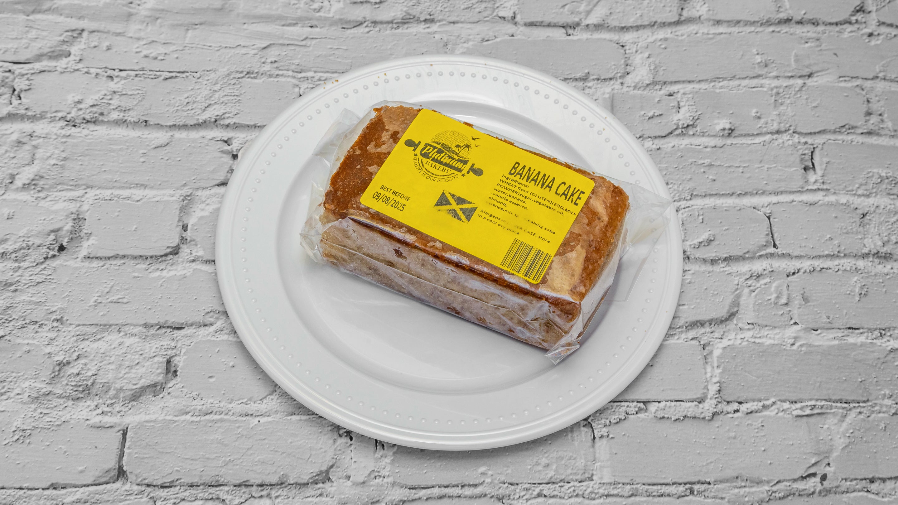 Banana Cake Slice with Custard