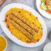 Bukhari Rice With Chicken Kebab