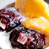 Mango Black Rice Snow Dessert 