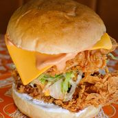 Double Decker Yes Fried Chicken Burger