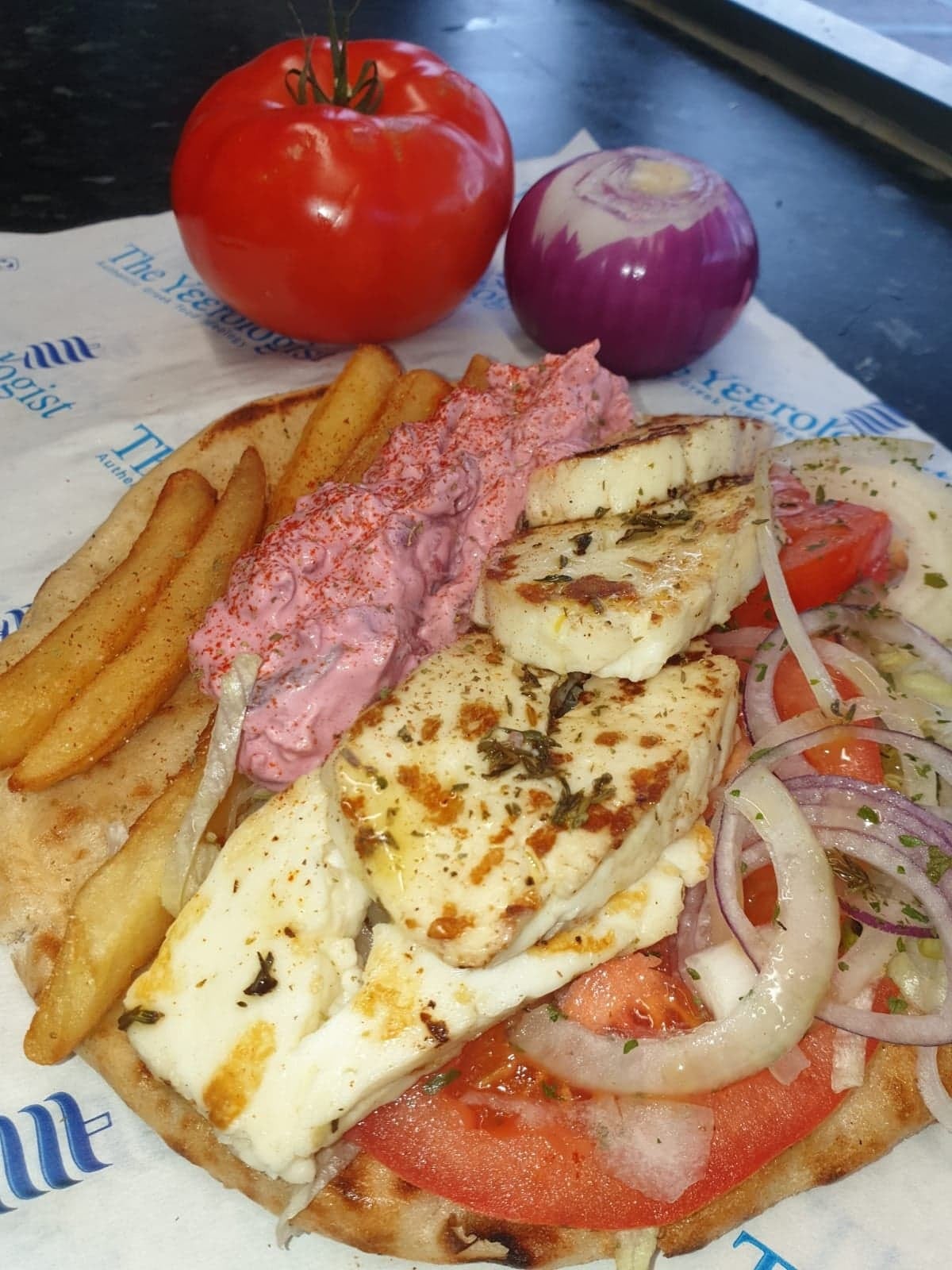 Halloumi Pita Portion