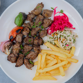 Meat Tikka With Yogurt Plate