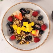 Coconut Chia Bowl with Blueberry & Mango