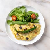 Omelet Egg With Vegetables And Cheese