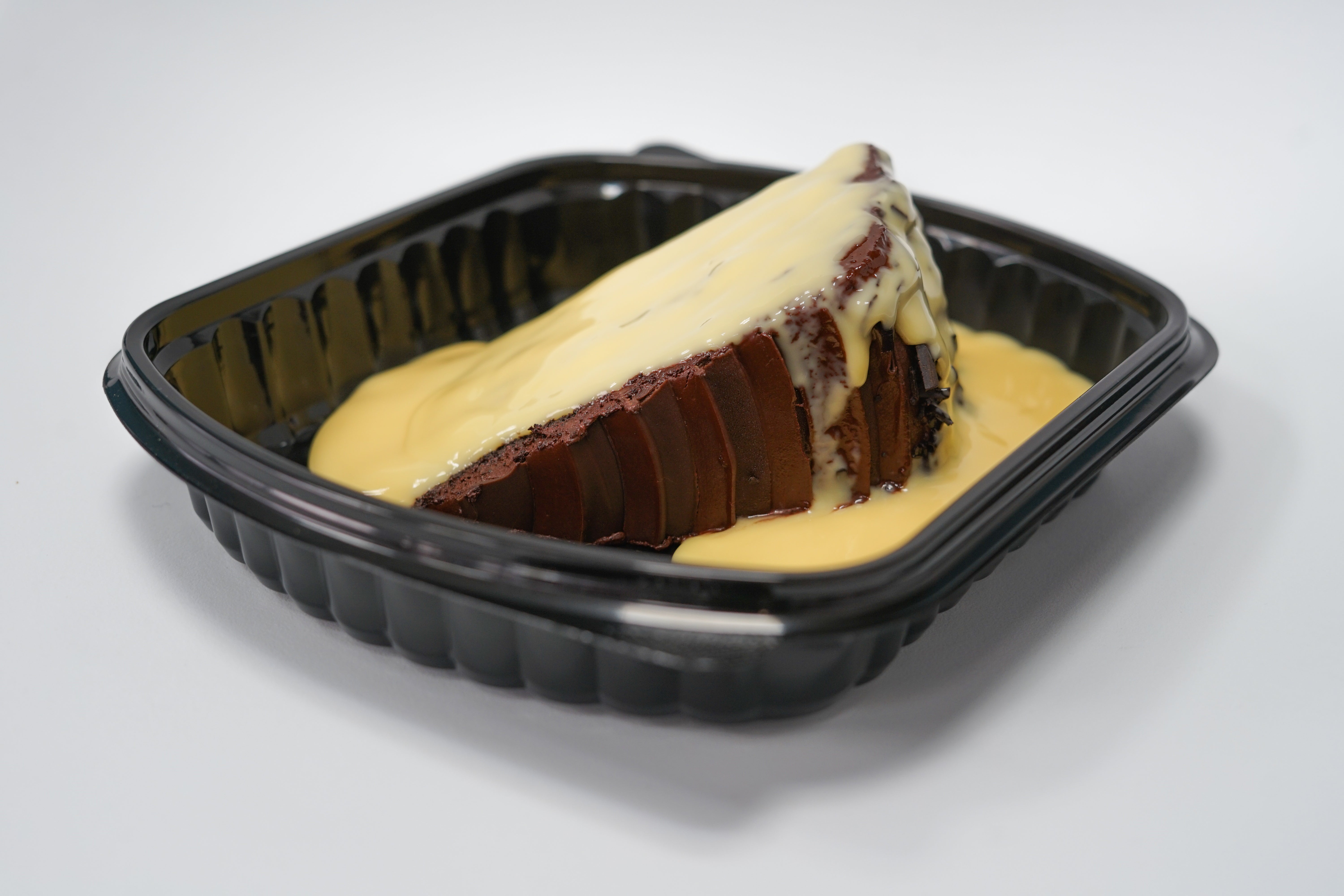 Chocolate Fudge Cake with Custard