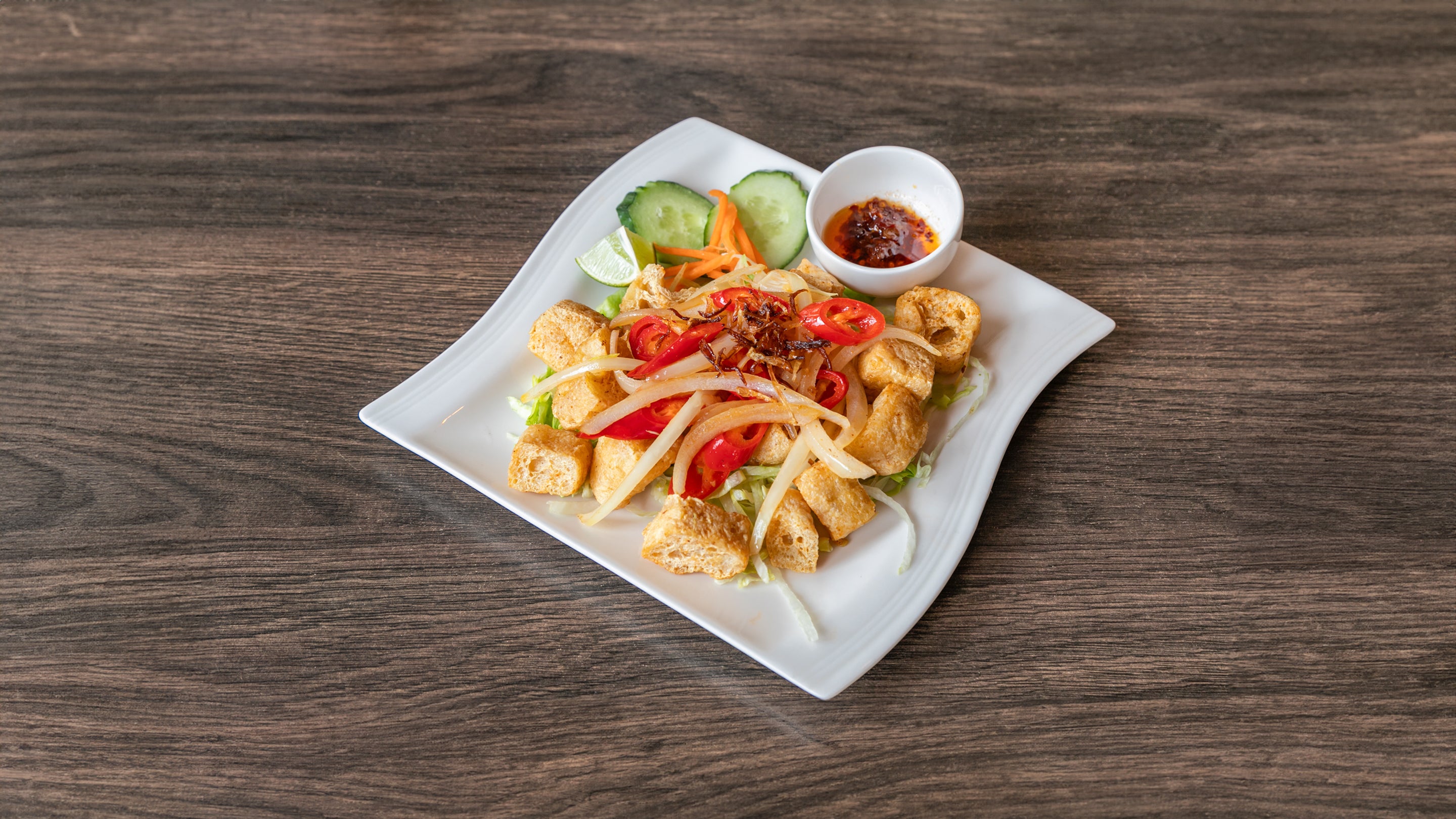 Salt and Pepper Tofu (Đậu Hũ Rang muối) (Vegan) (Gluten Free)