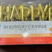 Word Candles Happy Birthday Day