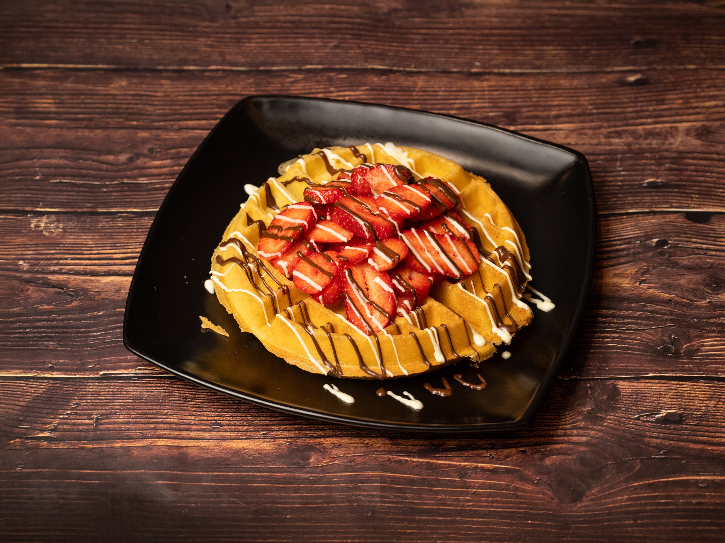 Strawberry sensation waffle