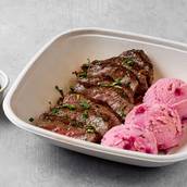 Prime Steak With Beetroot Mashed Potato  BB