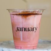 Cold Rose Pink Latte 