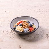 Chia seeds with granola and fruits