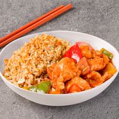 Garlic Fried Rice & Sweet and Sour Chicken