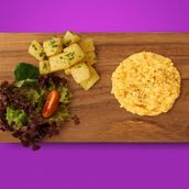 Scrambled Egg With Potato And Turkey