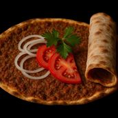 Traditional Armenian Lahmajoun Sandwich