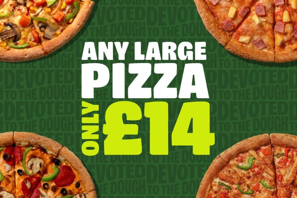 £14 ANY Large Pizza
