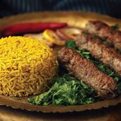 Mutton Seekh Kabab With Rice