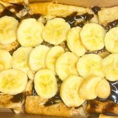 Chocolate crepe with bananas 
