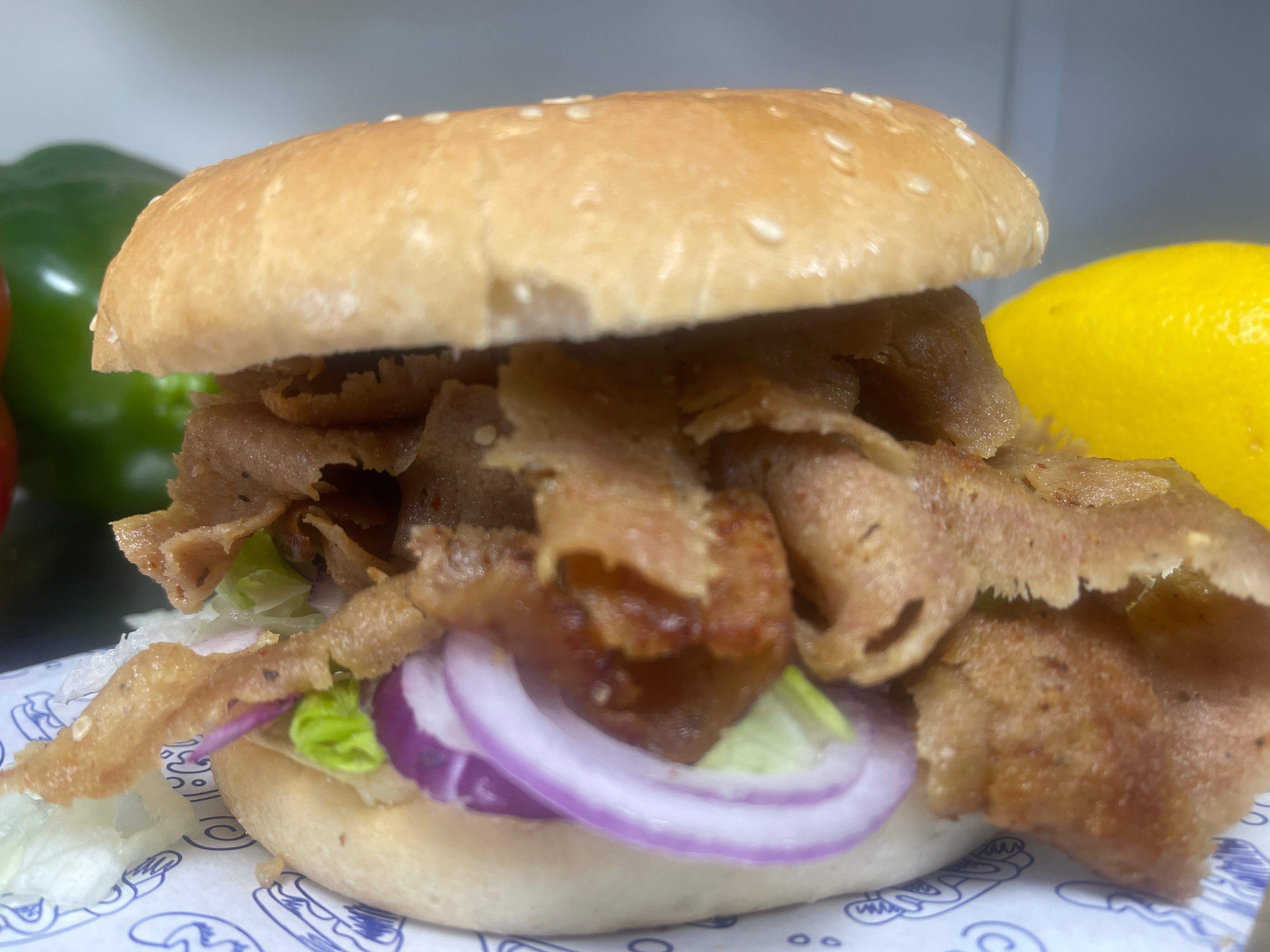Doner Burger with Salad and Choice of Sauce