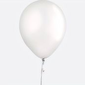 1 White Helium Balloon