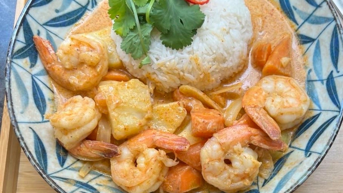 Prawn curry rice