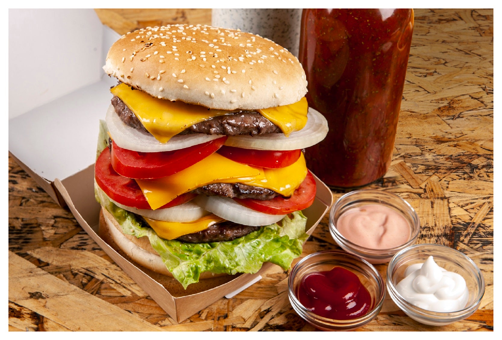 Triple Burger with cheese