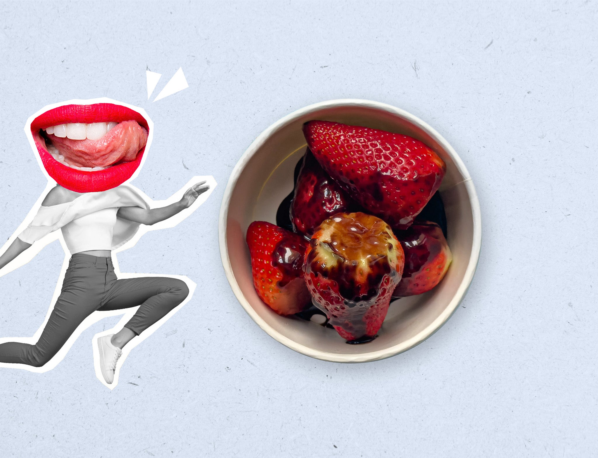 Strawberries with chocolate sauce #2D