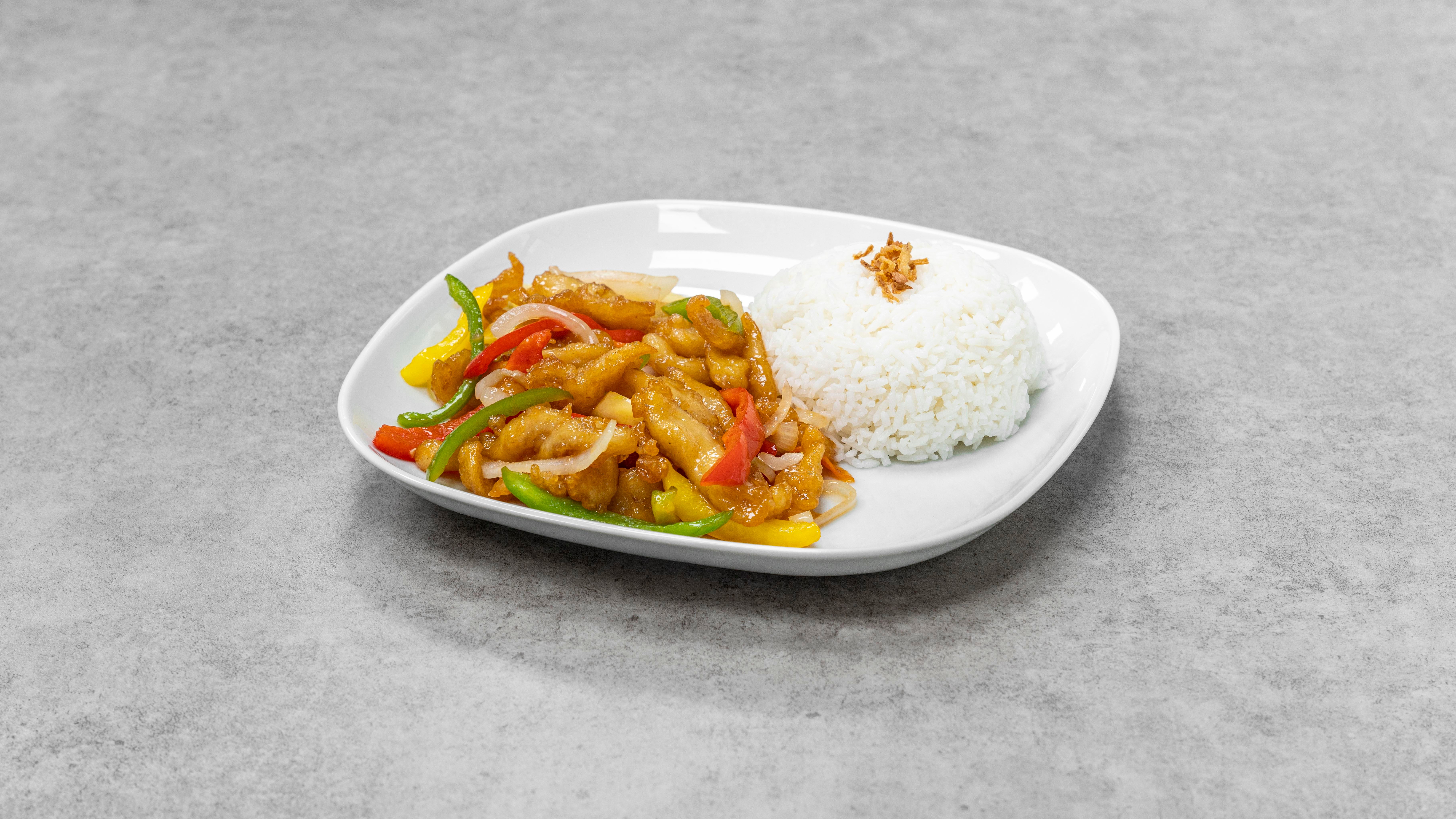 Crispy Chicken with Rice