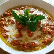 Medium Bean Dish With Tahini Or Oil And Vegetables