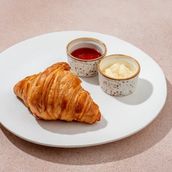 Croissant with Whipped Butter and Homemade Jam