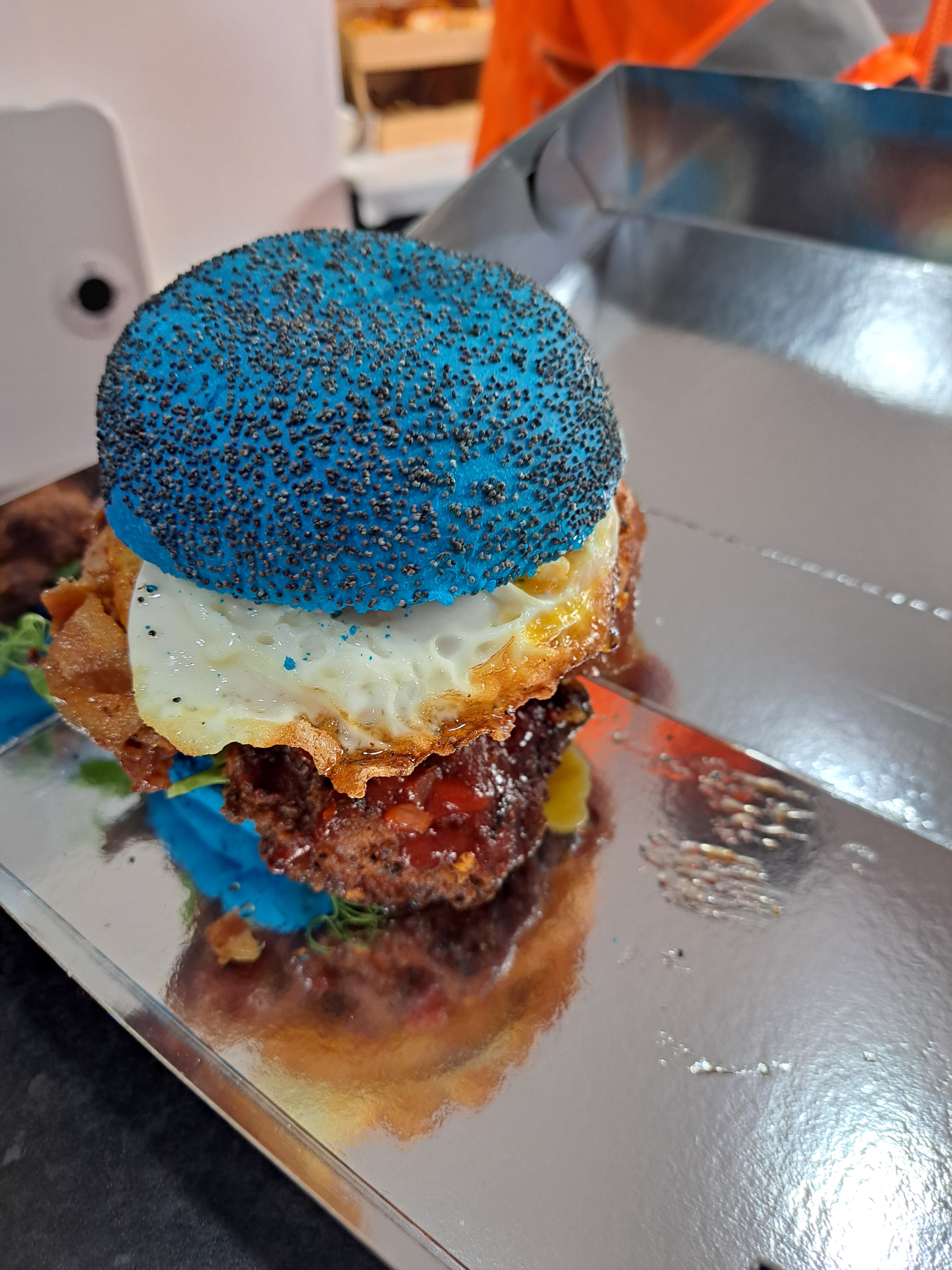 The beauty of a Black & Blue Widow Burger