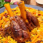Kabuli polaw with lamb chops