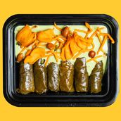 Grape Leaves with Chatney Sauce and Mathai