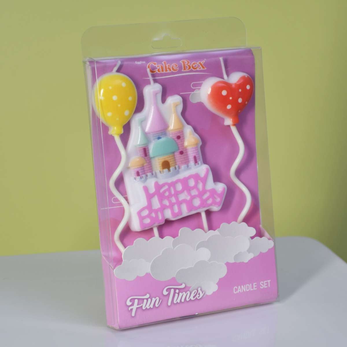 3 Pieces Castle Pink Candle Set CA031